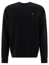 Ami Alexandre Mattiussi Ami Paris Cotton Crew-neck Sweatshirt In Black