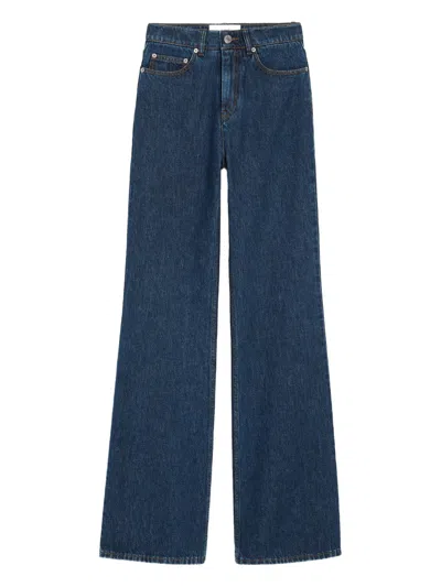 Ami Alexandre Mattiussi Ami Paris Cotton Flare Fit Jeans In Blue