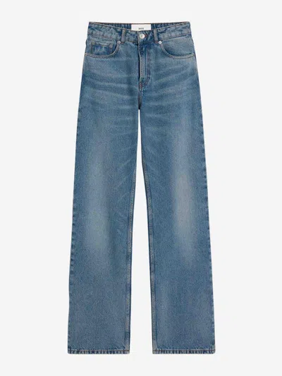 Ami Alexandre Mattiussi Ami Paris Cotton Flare Jeans In Used Blue
