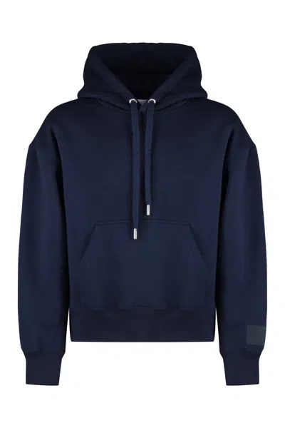Ami Alexandre Mattiussi Ami Paris Cotton Hoodie In Blue
