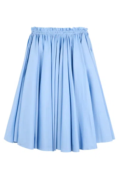 Ami Alexandre Mattiussi Ami Paris Ami Paris Cotton Midi Corolla Skirt In Blue