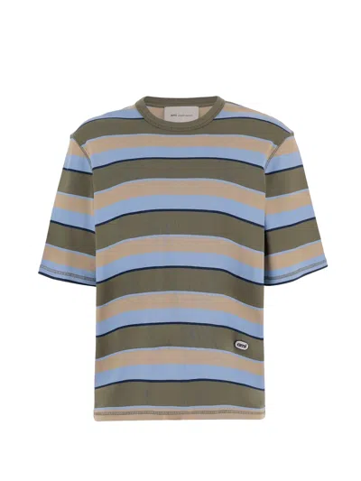 Ami Alexandre Mattiussi Ami Paris Cotton Short Sleeves T-shirt In Multi