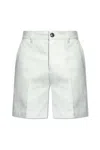 Ami Alexandre Mattiussi Ami Paris Cotton Shorts In Metallic