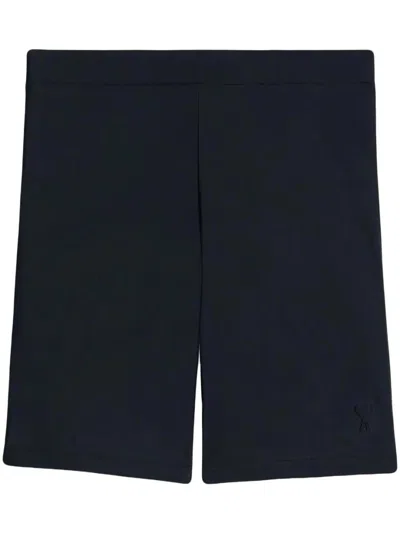 Ami Alexandre Mattiussi Cotton Shorts Knee Length Tailored Style In Blue