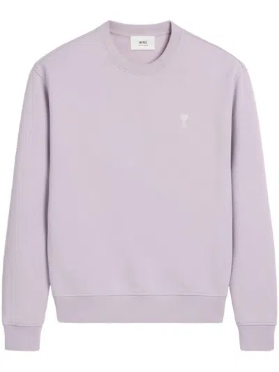 Ami Alexandre Mattiussi Ami Paris Cotton Sweatshirt In Purple