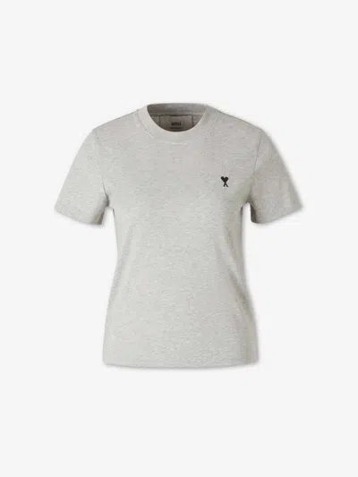 Ami Alexandre Mattiussi Ami Paris Cotton T-shirt In Gray