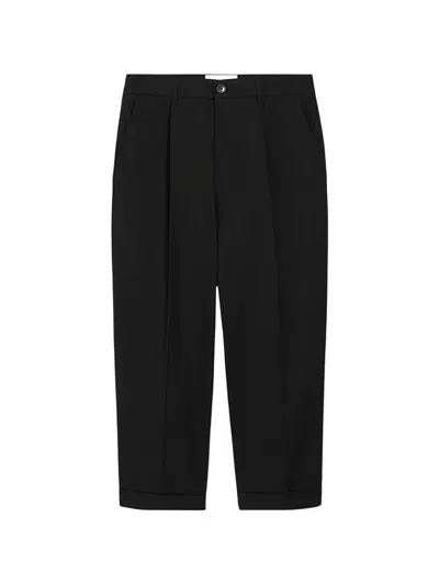 Ami Alexandre Mattiussi Ami Paris Cotton Trousers In Black