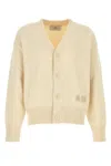 Ami Alexandre Mattiussi Ami Paris Cream Cotton Blend Cardigan