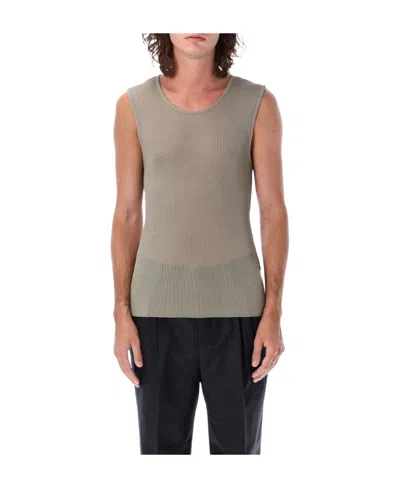 Ami Alexandre Mattiussi Ami Paris Crewneck Knitted Tank Top In Multicolor
