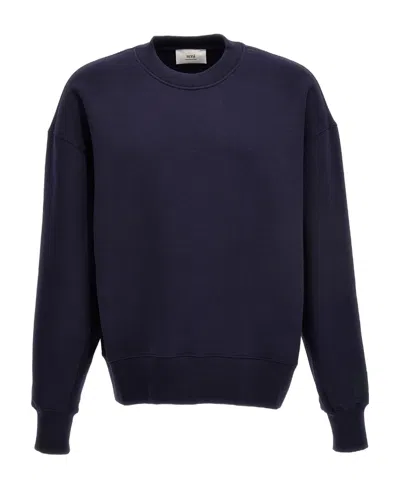 Ami Alexandre Mattiussi Ami Paris Crewneck Long-sleeved Sweatshirt In Blue