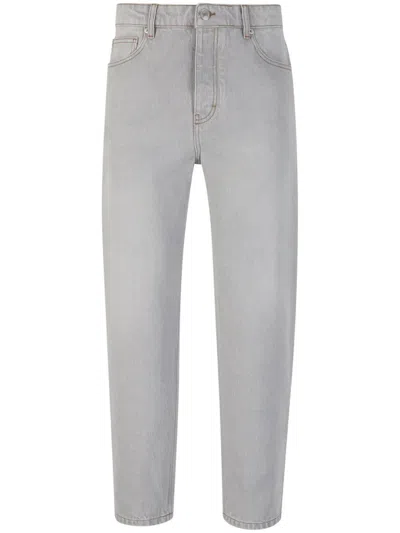 AMI ALEXANDRE MATTIUSSI AMI PARIS CROPPED TAPERED DENIM PANTS
