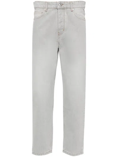 AMI ALEXANDRE MATTIUSSI AMI PARIS CROPPED TAPERED JEANS GREY