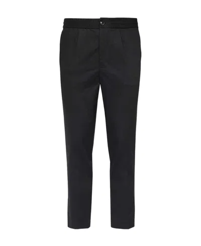 Ami Alexandre Mattiussi Ami Paris Cropped Tapered Straight Hem Trousers In Black