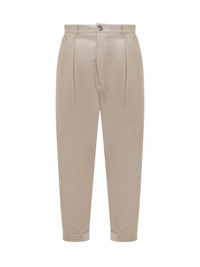 Ami Alexandre Mattiussi Ami Paris Cropped Trousers In Beige