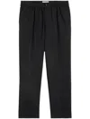 Ami Alexandre Mattiussi Cropped Virgin Wool Trousers Black In Noir