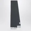 Ami Alexandre Mattiussi Ami Paris Dark Ami Paris De Coeur Scarf In Gray