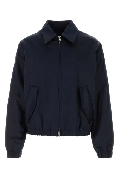 Ami Alexandre Mattiussi Ami Paris Dark Blue Cotton Jacket