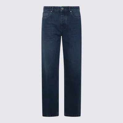 Ami Alexandre Mattiussi Ami Paris Dark Blue Cotton Jeans