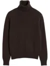 Ami Alexandre Mattiussi Ami De Coeur Cashmere-wool Blend Jumper In Dark Coffee