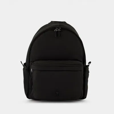 Ami Alexandre Mattiussi Ami Paris De Coeur Backpack In Black