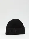 Ami Alexandre Mattiussi Ami Paris Ami De Coeur Black Wool Hat Men In Black