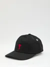 Ami Alexandre Mattiussi Ami Paris Logo-embroidered Cotton Cap In Black