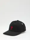 Ami Alexandre Mattiussi Ami Paris Logo-embroidered Cotton Cap In Black