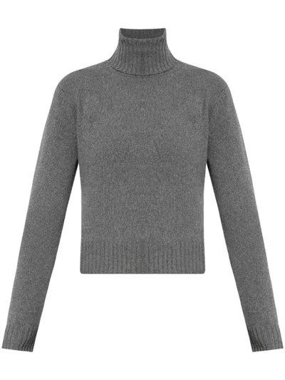 Ami Alexandre Mattiussi Ami Paris De Coeur Cashmere Jumper In Gray
