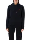 Ami Alexandre Mattiussi Ami Paris Ami De Coeur Hoodie In Black