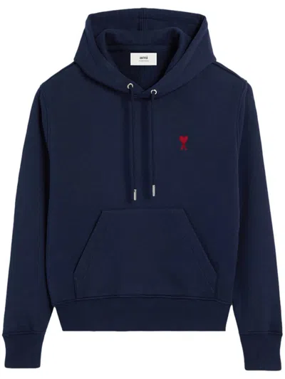 Ami Alexandre Mattiussi Ami Paris De Coeur Hoodie In Blue