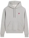 Ami Alexandre Mattiussi Ami Paris De Coeur Hoodie In Gris Cendre Chine