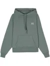 Ami Alexandre Mattiussi Ami Paris De Coeur Logo-print Hoodie In Green