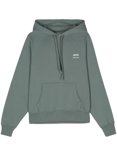 AMI ALEXANDRE MATTIUSSI AMI PARIS DE COEUR LOGO-PRINT HOODIE