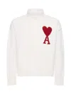 Ami Alexandre Mattiussi Ami Paris Turtleneck Sweater Ami De Coeur White Men In White