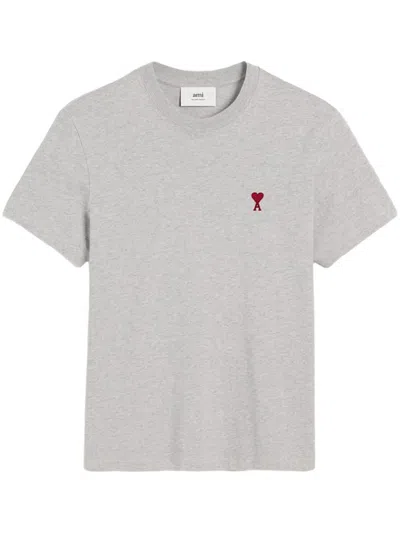 AMI ALEXANDRE MATTIUSSI AMI PARIS DE COEUR ROUGE T-SHIRT