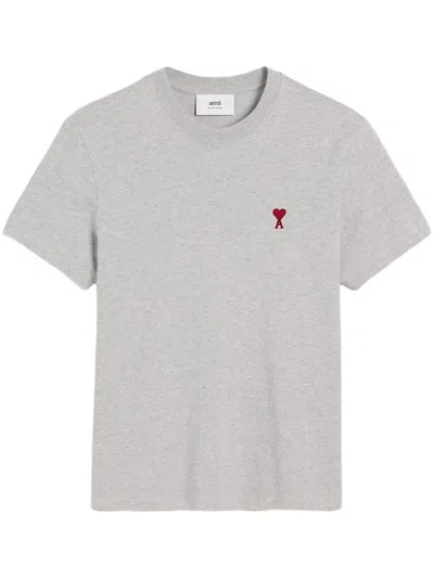 AMI ALEXANDRE MATTIUSSI AMI PARIS DE COEUR ROUGE T-SHIRT