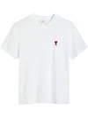 Ami Alexandre Mattiussi Ami Paris Ami Paris De Coeur Cotton T-shirt In White