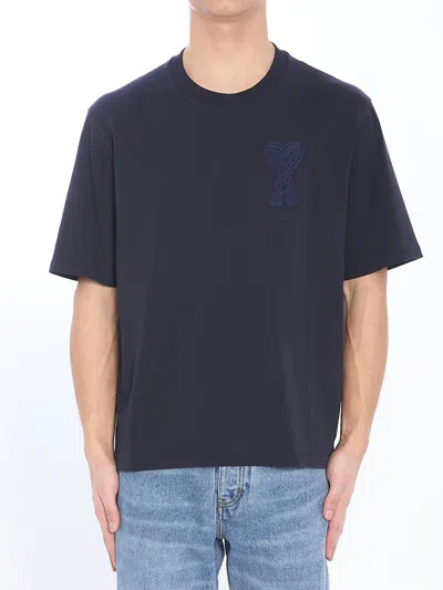 Ami Alexandre Mattiussi Ami Paris De Coeur T-shirt In Blue