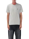 Ami Alexandre Mattiussi Ami De Coeur T-shirt In Organic Cotton Jersey In Gray
