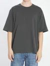 Ami Alexandre Mattiussi Heart Logo Crew Neck T-shirt In Gray