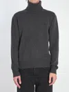 Ami Alexandre Mattiussi Ami Paris Charcoal Cashmere Blend Sweater In Gray