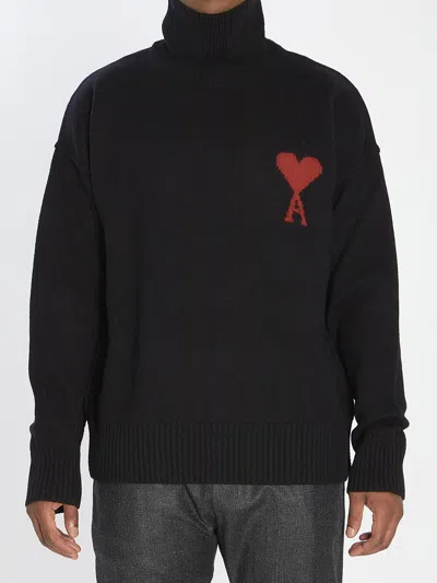 AMI ALEXANDRE MATTIUSSI AMI PARIS DE COEUR TURTLENECK SWEATER