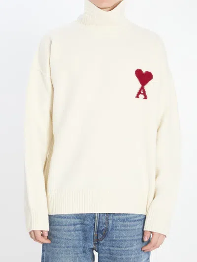 AMI ALEXANDRE MATTIUSSI AMI PARIS DE COEUR TURTLENECK SWEATER