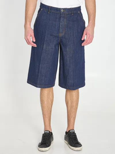 Ami Alexandre Mattiussi Ami Paris Denim Bermuda Shorts