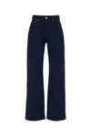 Ami Alexandre Mattiussi Wide-leg Denim Trousers Five Pocket Style In Blue