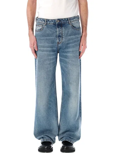 Ami Alexandre Mattiussi Ami Paris Jeans With A Wide-leg Cut In Blue
