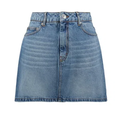 Ami Alexandre Mattiussi Ami Paris Denim Mini Skirt In Blue