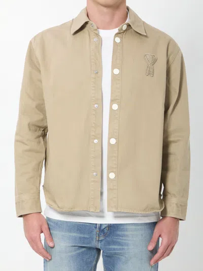 Ami Alexandre Mattiussi Ami Paris Denim Overshirt In Multi