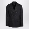 Ami Alexandre Mattiussi Grey Double-breasted Jacket With Peak Revers In Wool Man In Grey