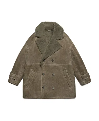 Ami Alexandre Mattiussi Ami Paris Double Breasted Long Sleeved Jacket In Green